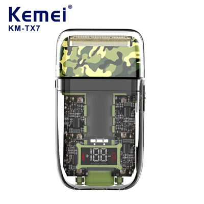 Kemei KM-TX7 Foil Razor Camo Pattern USB-C image 0