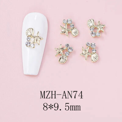 Nail Art Deco Beach Pearl Starfish Ocean Themed Charm Y01-MZH-AN74 image 0