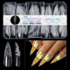 140pc 3D Diamond Soft Gel Nail Tips Style 10 Nail Art Designs image 0