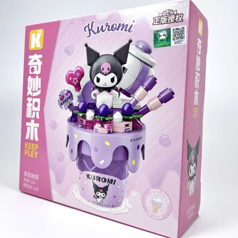 Sanrio Kuromi Officially Licensed Ice Cream Cone Building Brick Limited Edition - Image 2
