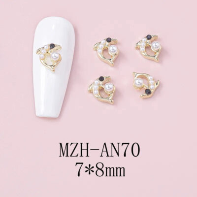 Nail Art Deco Beach Pearl Dolphin Ocean Themed Charm Y01-MZH-AN70 image 0