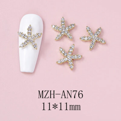 Nail Art Deco Beach Pearl Starfish Ocean Themed Charm Y01-MZH-AN76 image 0
