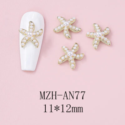 Nail Art Deco Beach Pearl Starfish Ocean Themed Charm Y01-MZH-AN77 image 0