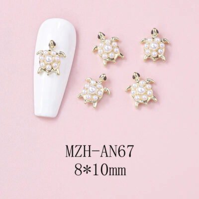 Nail Art Deco Beach Pearl Turtle Ocean Themed Charm Y01-MZH-AN67 image 0