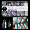 140pc 3D Diamond Soft Gel Nail Tips Style 01 Nail Art Designs image 0